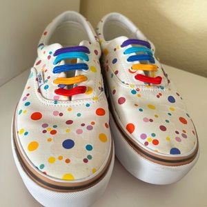 UV vans dots and flowers